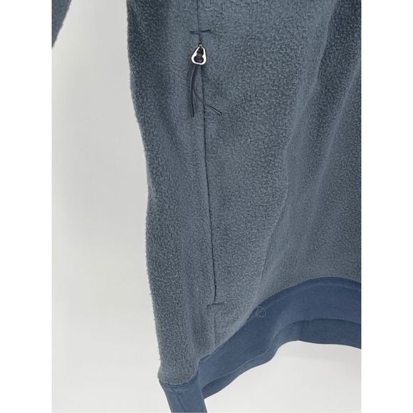 Lululemon Lab Jacket Siffra Hybrid 1/2 Zip Wool Blend Gray Blue Hooded New - Picture 12 of 14